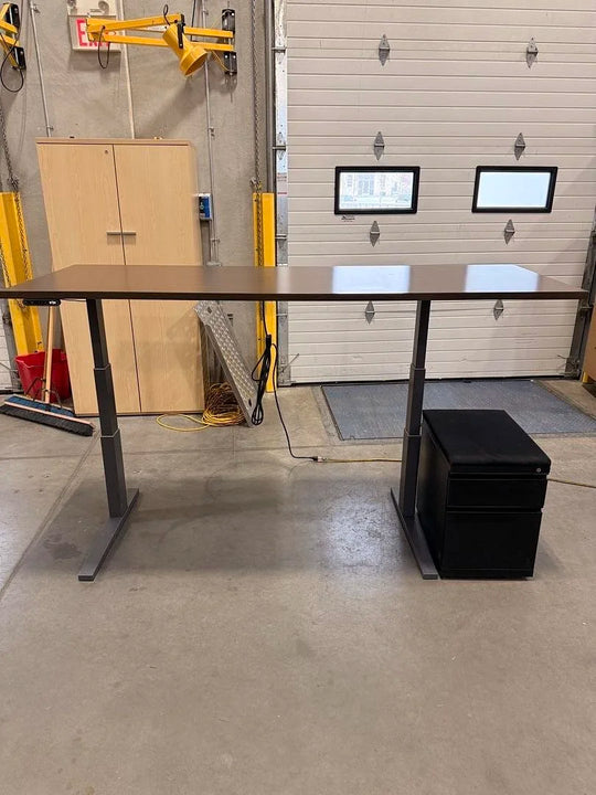 81" Electronic Sit Stand Desk w/BF Ped