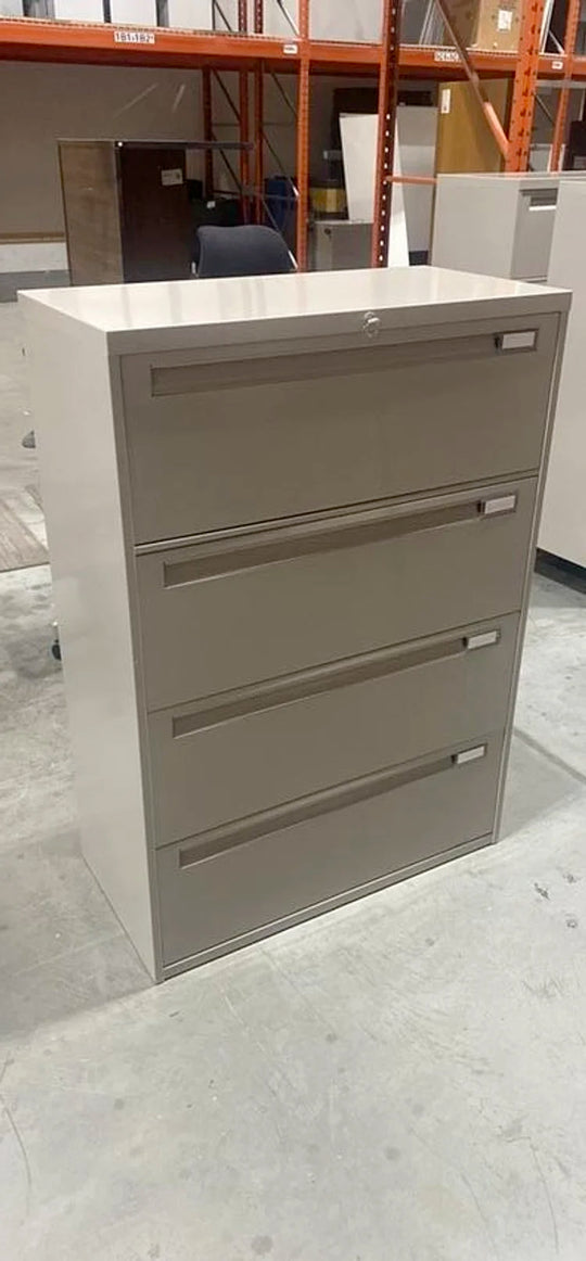 Metal 4-High Lateral File Cabinet (Holes on side )