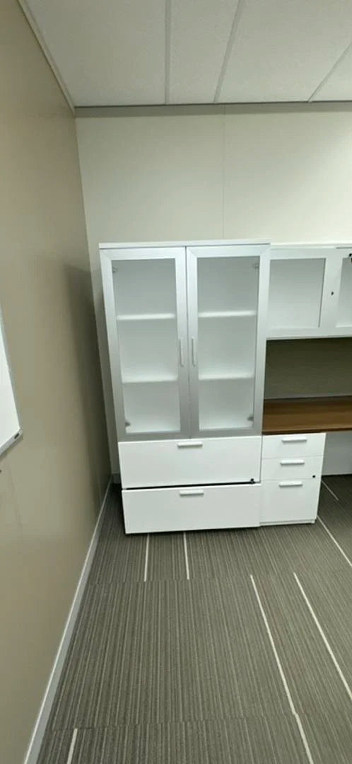 LH U-Shape Desk w/Hutch, BBF Ped, Combo Unit