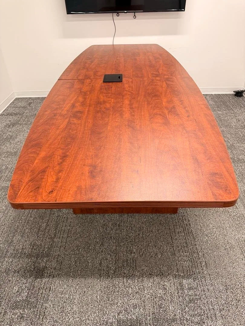 10' Boatshape Boardroom Table w/Electrical