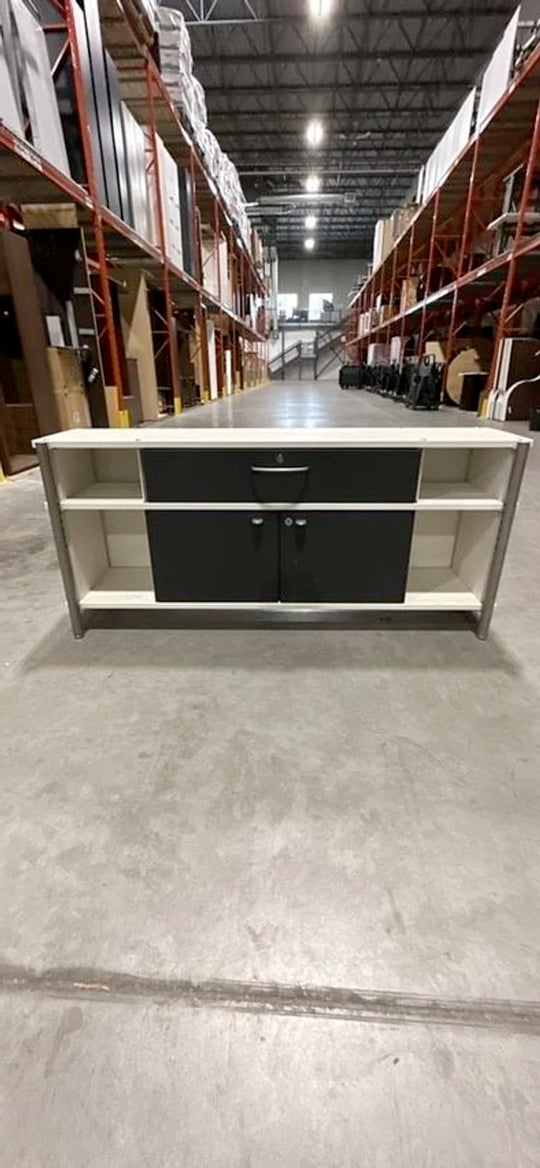 Metal 2-Drawer 1-Door Credenza