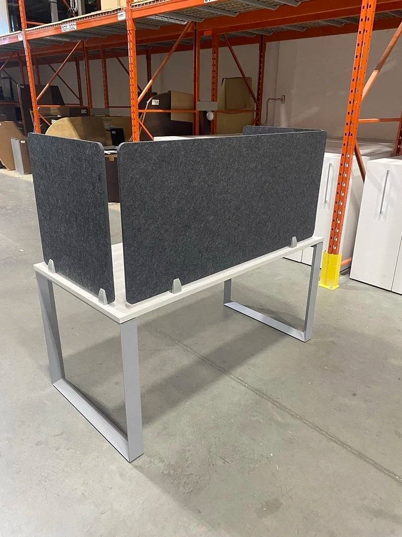 5' Straight Desk w/ Privacy Screen