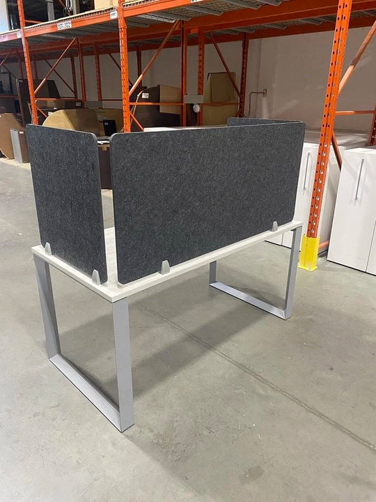 5' Straight Desk w/ Privacy Screen