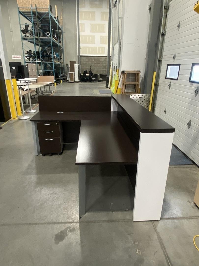 LH L-Shape Reception Desk w/BBF Ped