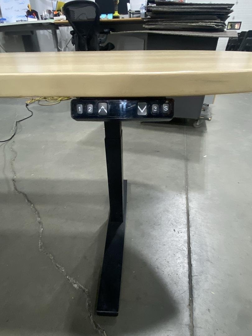 RH- Bullet L-Shape Electronic Sit Stand Desk w/BBF Ped