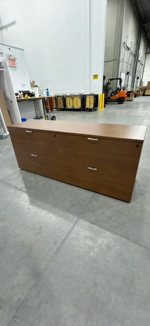 Wooden 6' Credenza w/4 Drawers