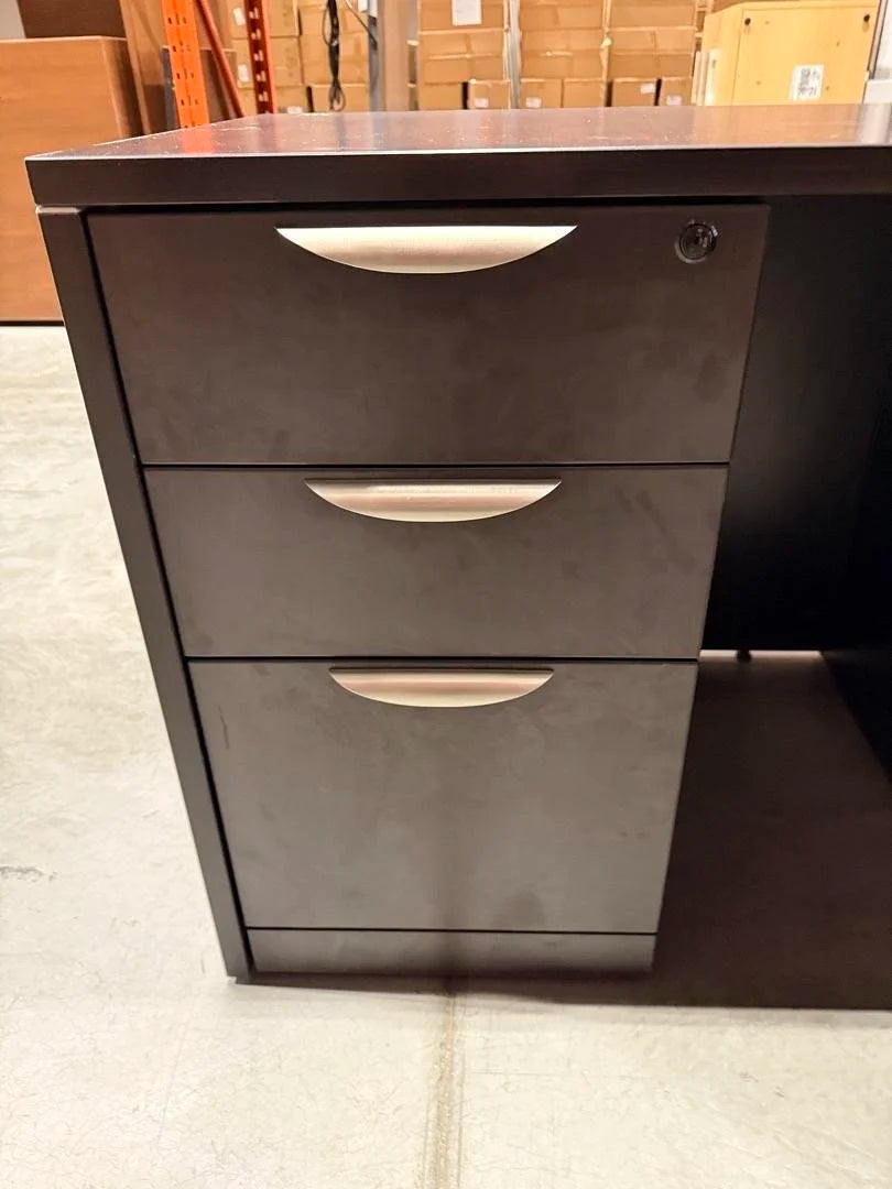 LH L-Shape Desk w/BBF Ped (Holes on Surface)