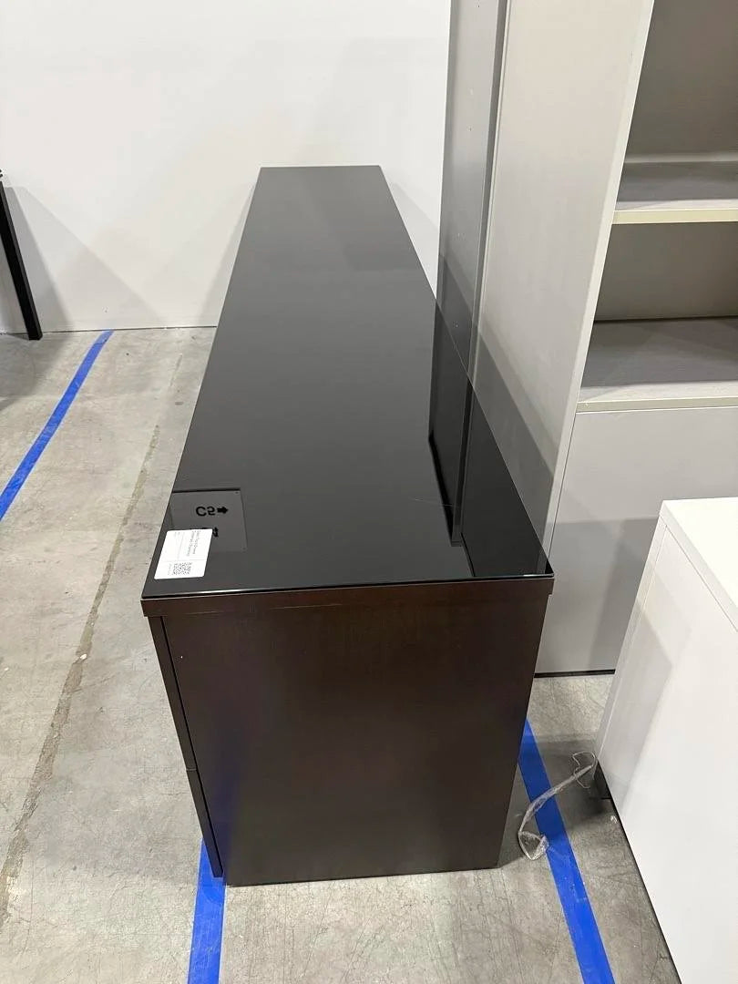 Glass Top 6 Drawer Credenza