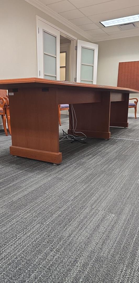 12' Boatshape Boardroom Table w/Electrical