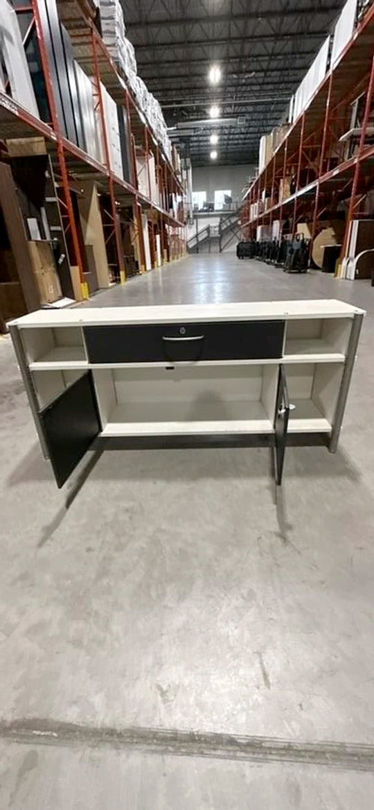 Metal 2-Drawer 1-Door Credenza