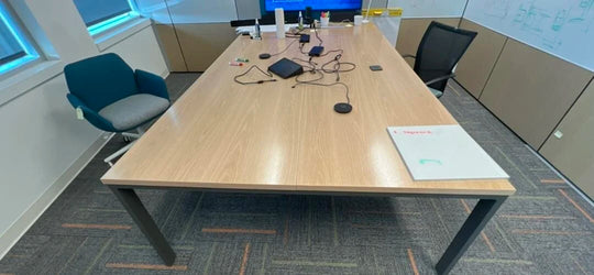 9.5' Rectangle Meeting Table w/Electrical