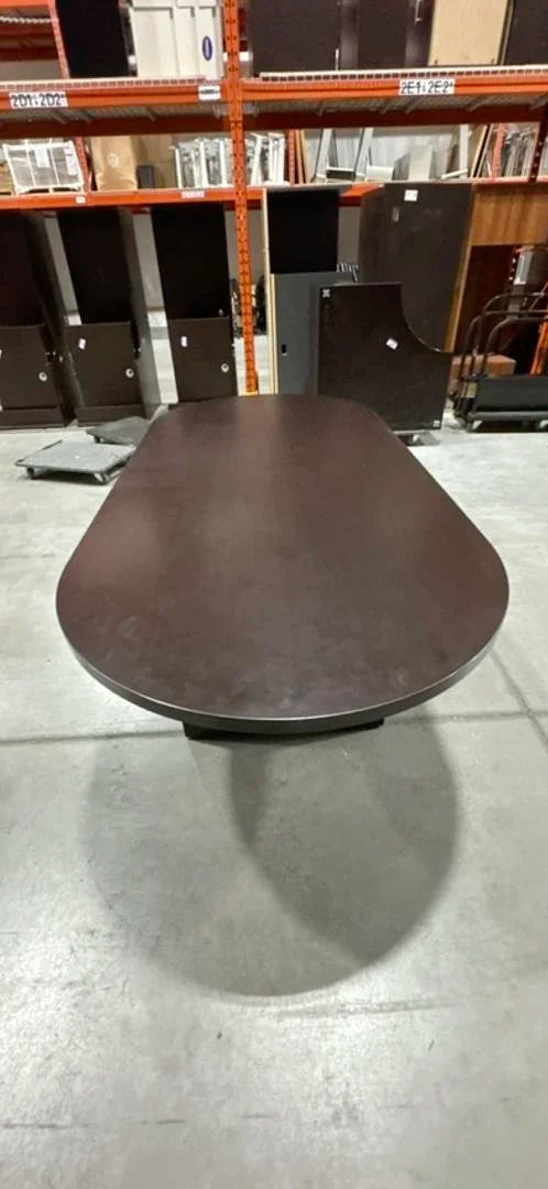 8' Racetrack Boardroom Table (Scratches on Surface)