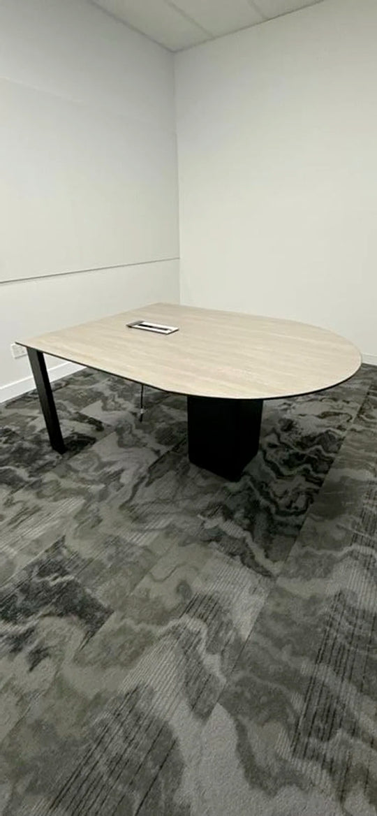 5.5' Bullet Shape Conference Table w/Electrical