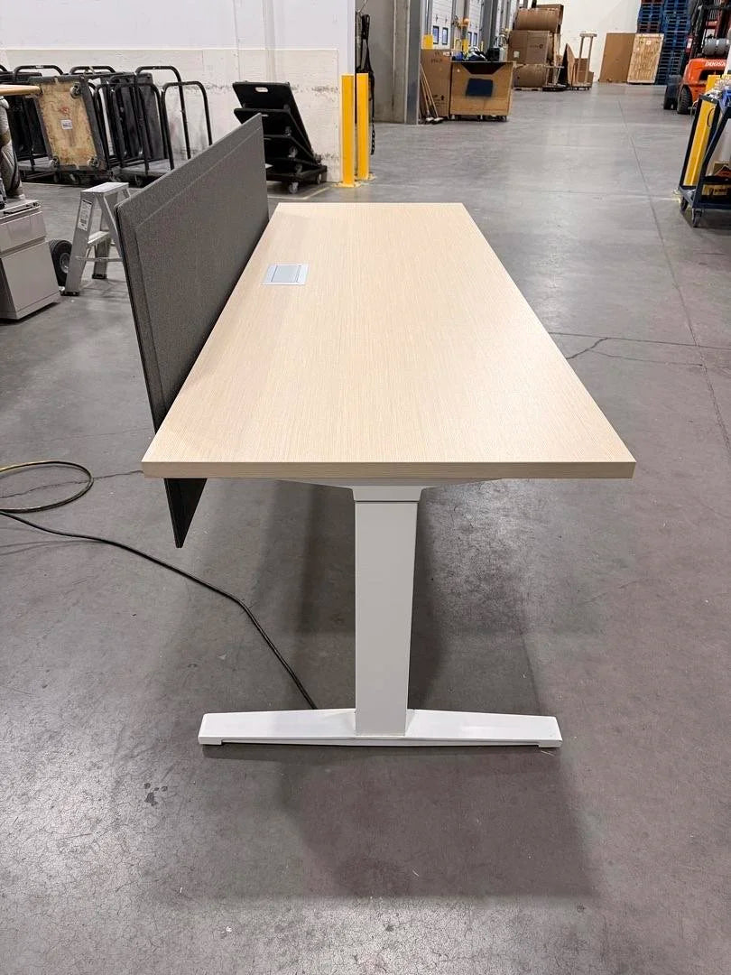 7' Herman Miller Electronic Sit Stand Desk w/Privacy and Electrical