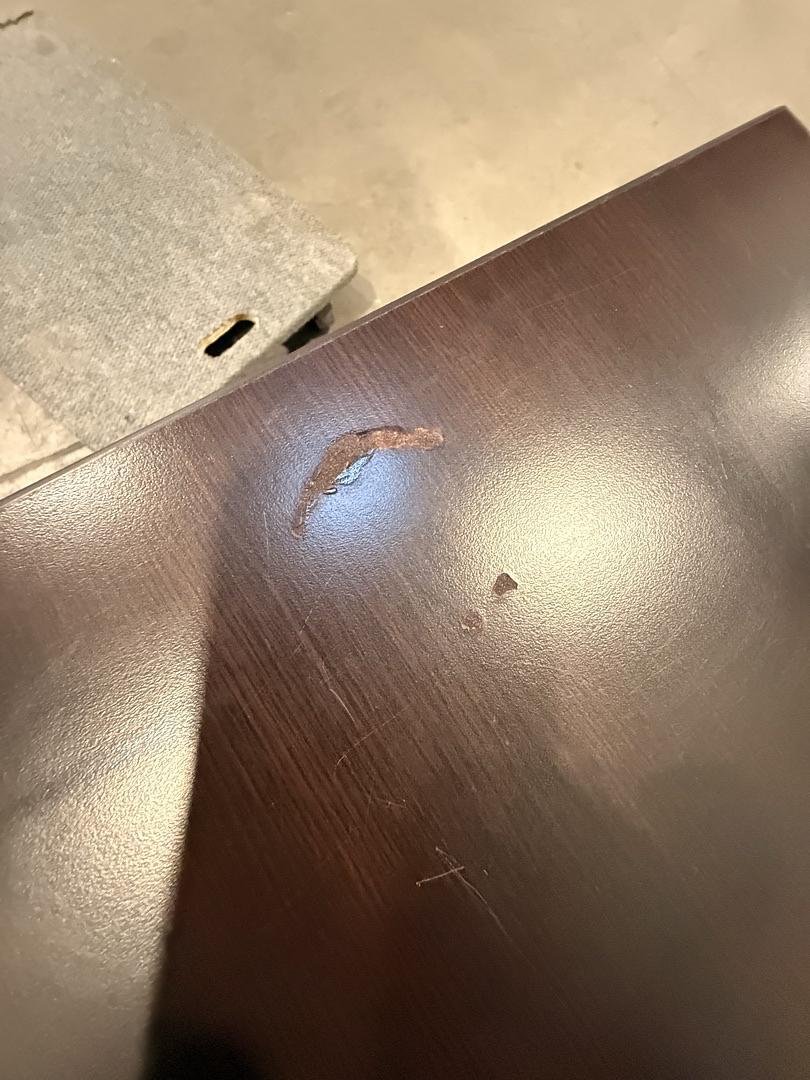 LH L-Shape Electronic Sit Stand Desk w/BF Ped (Surface Damage)