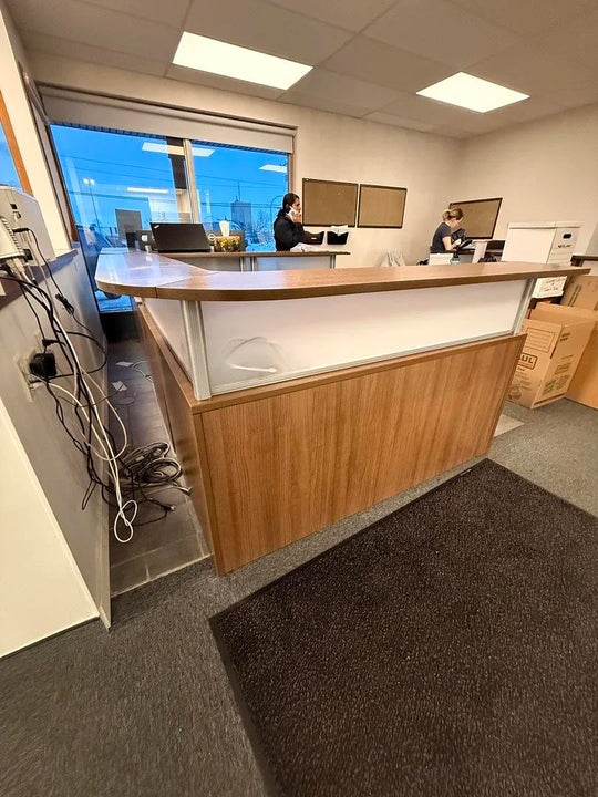 RH L-Shape Reception Desk w/BBF Ped