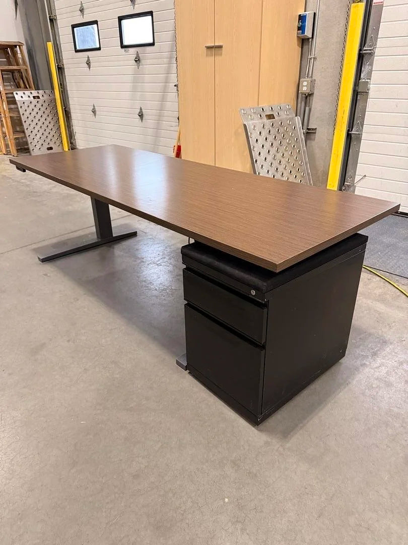 81" Electronic Sit Stand Desk w/BF Ped