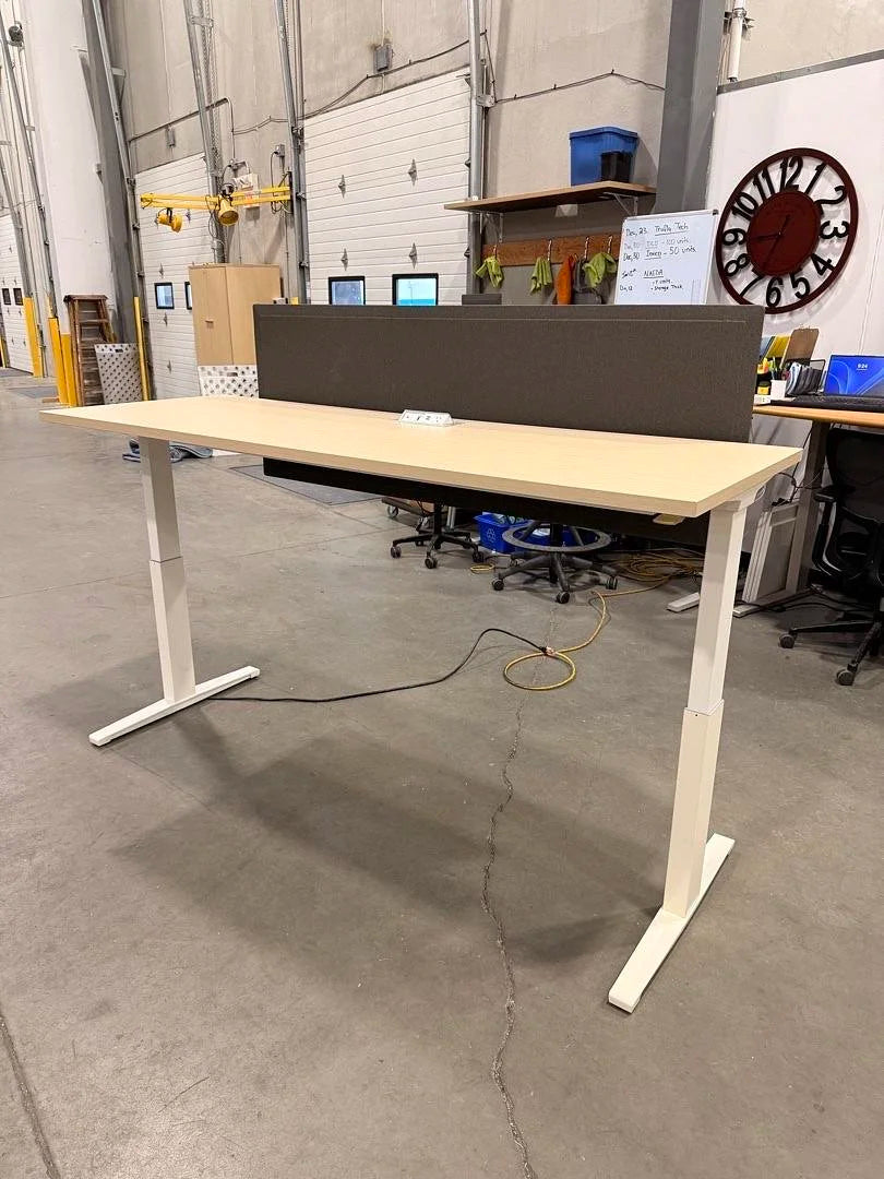 7' Herman Miller Electronic Sit Stand Desk w/Privacy and Electrical