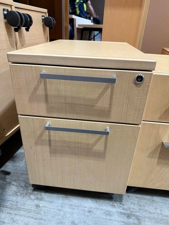 6' x 6' Global Boulevard L-Shape Workstation w/BF Ped (No Modular Power)
