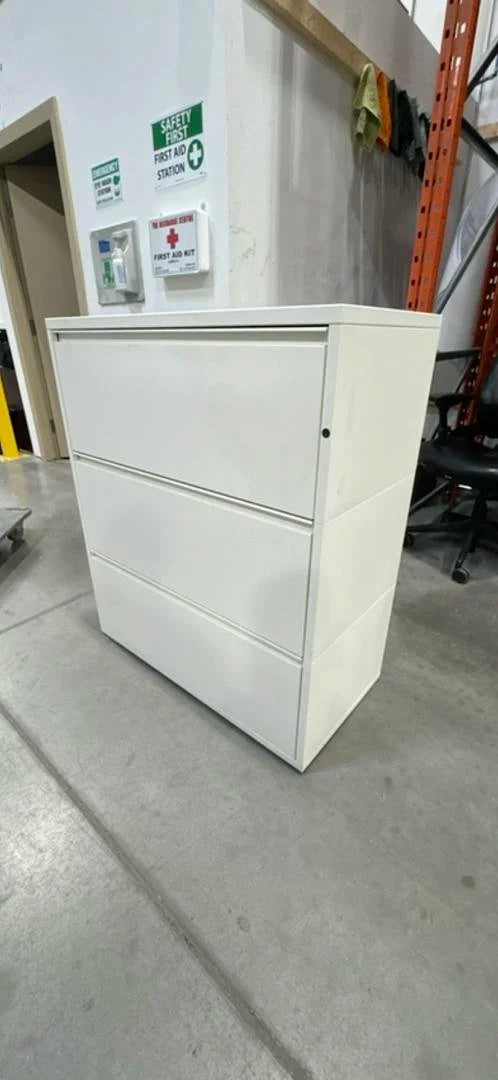 Herman Miller Metal 3-High Lateral File Cabinet