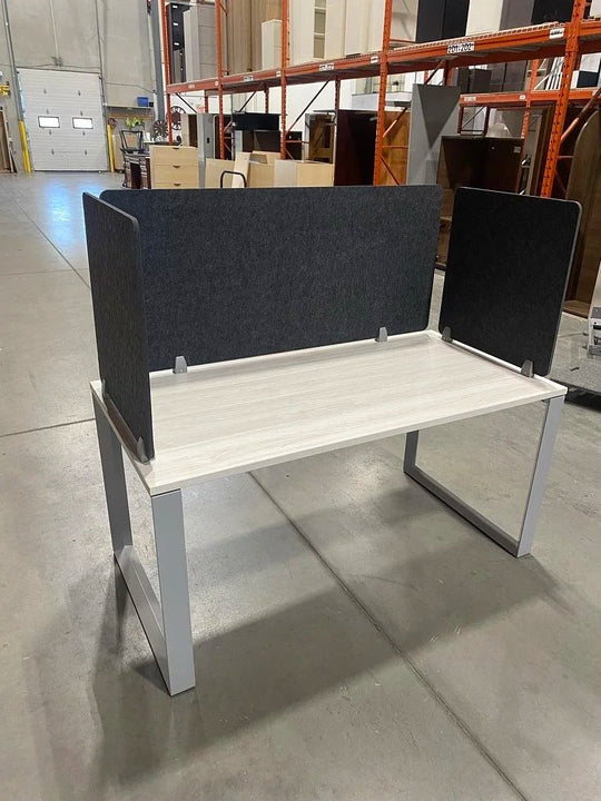 5' Straight Desk w/ Privacy Screen