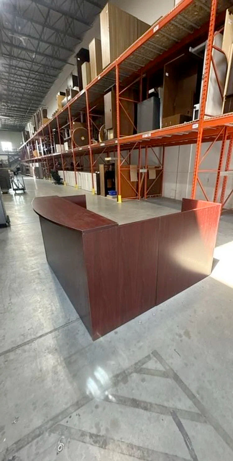 LH L-Shape Reception Desk w/BF Ped