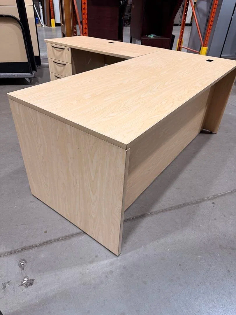 LH L-Shape Desk w/BBF Ped