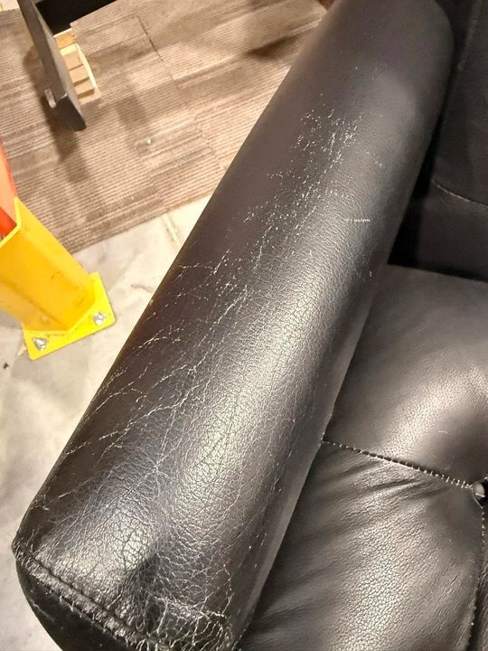 Mobile Leather Meeting Chairs (Leather Cracking on Arms)