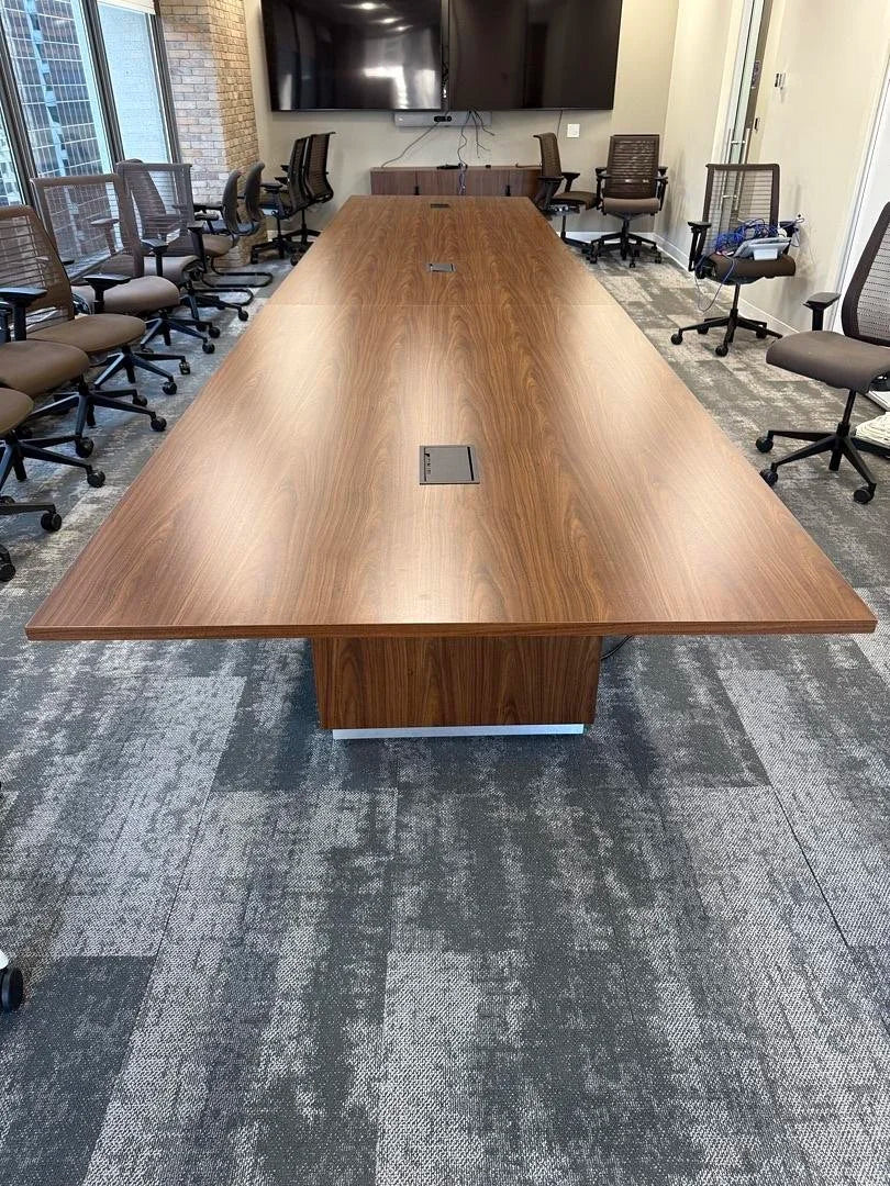 20' Rectangle Boardroom Table w/Electrical
