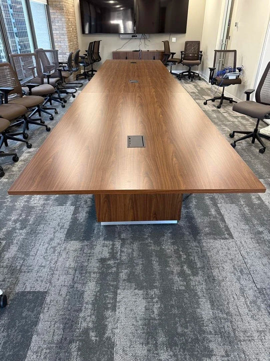 20' Rectangle Boardroom Table w/Electrical