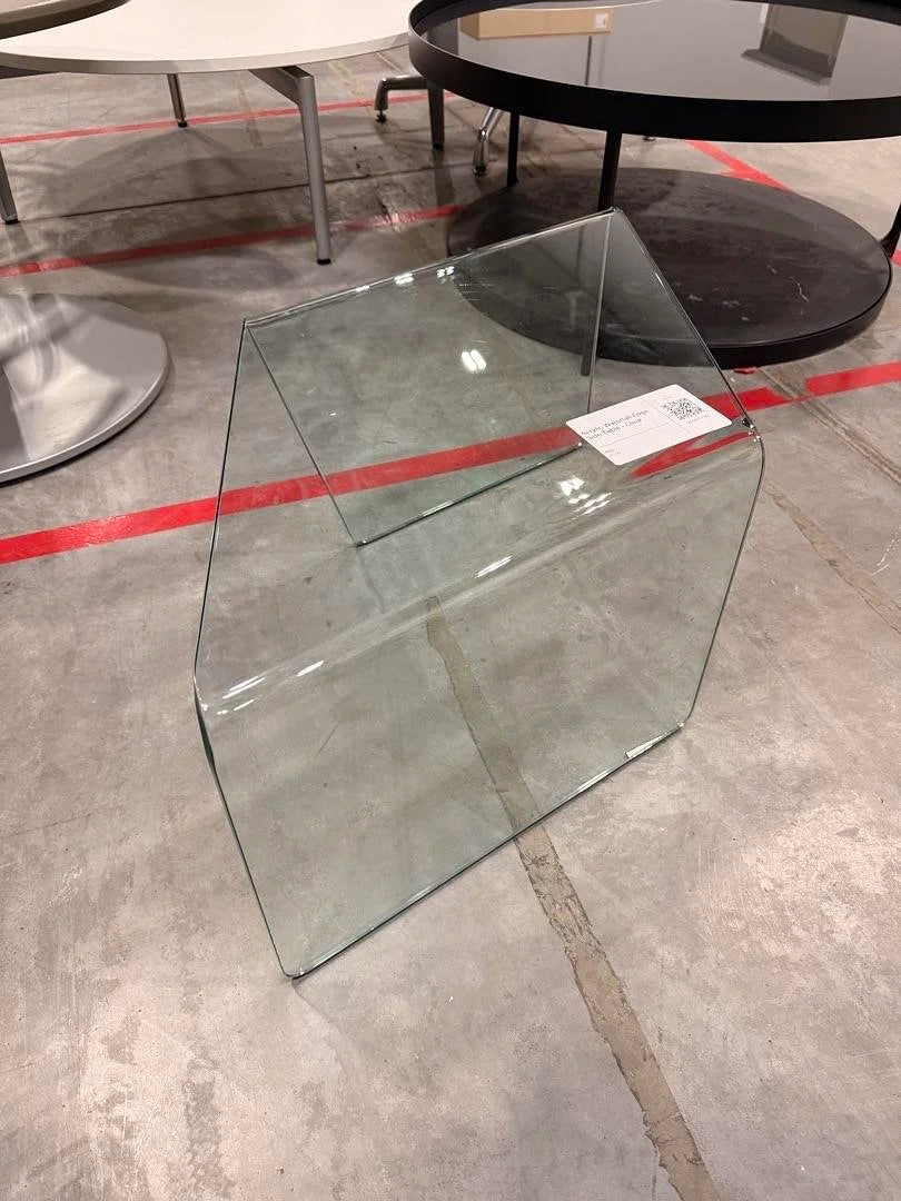 Glass Waterfall Edge Side Table