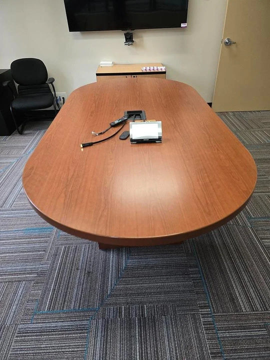 8' Racetrack Boardroom Table w/Electrical