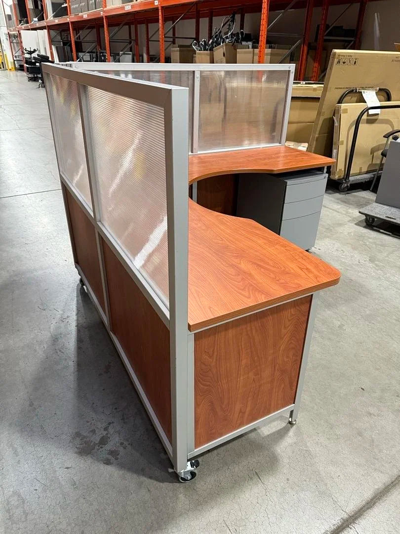 Swiftspace Mobile Folding L-Shape Workstation w/BBF Ped