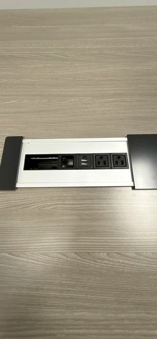 6' Bullet Shape Conference Table w/Electrical