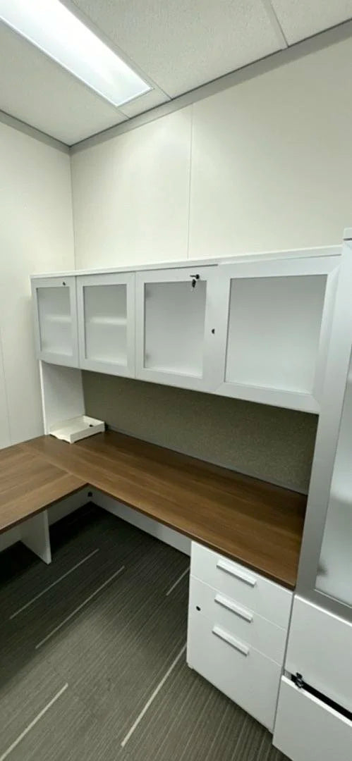 RH U-Shape Desk w/Hutch, BBF Ped, Combo Unit