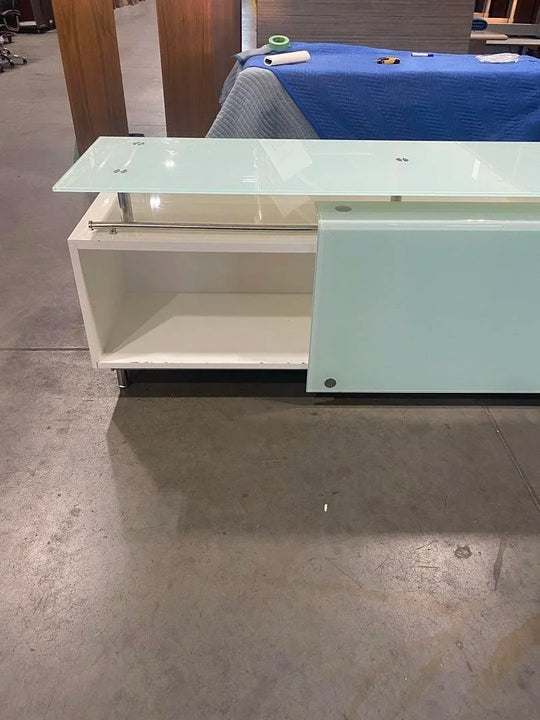Glass Top Credenza w/Sliding Door