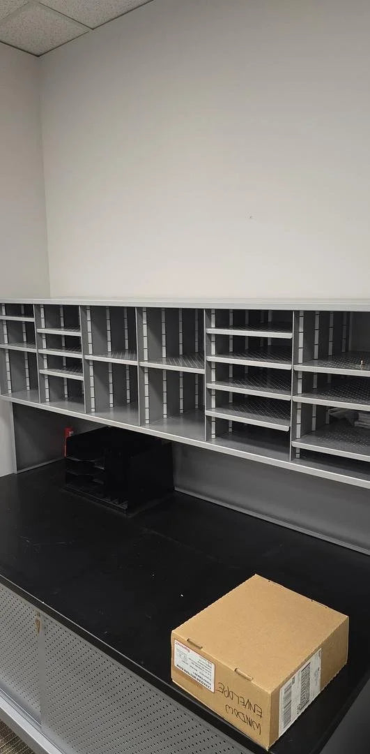 Metal Credenza w/Mail Sorter