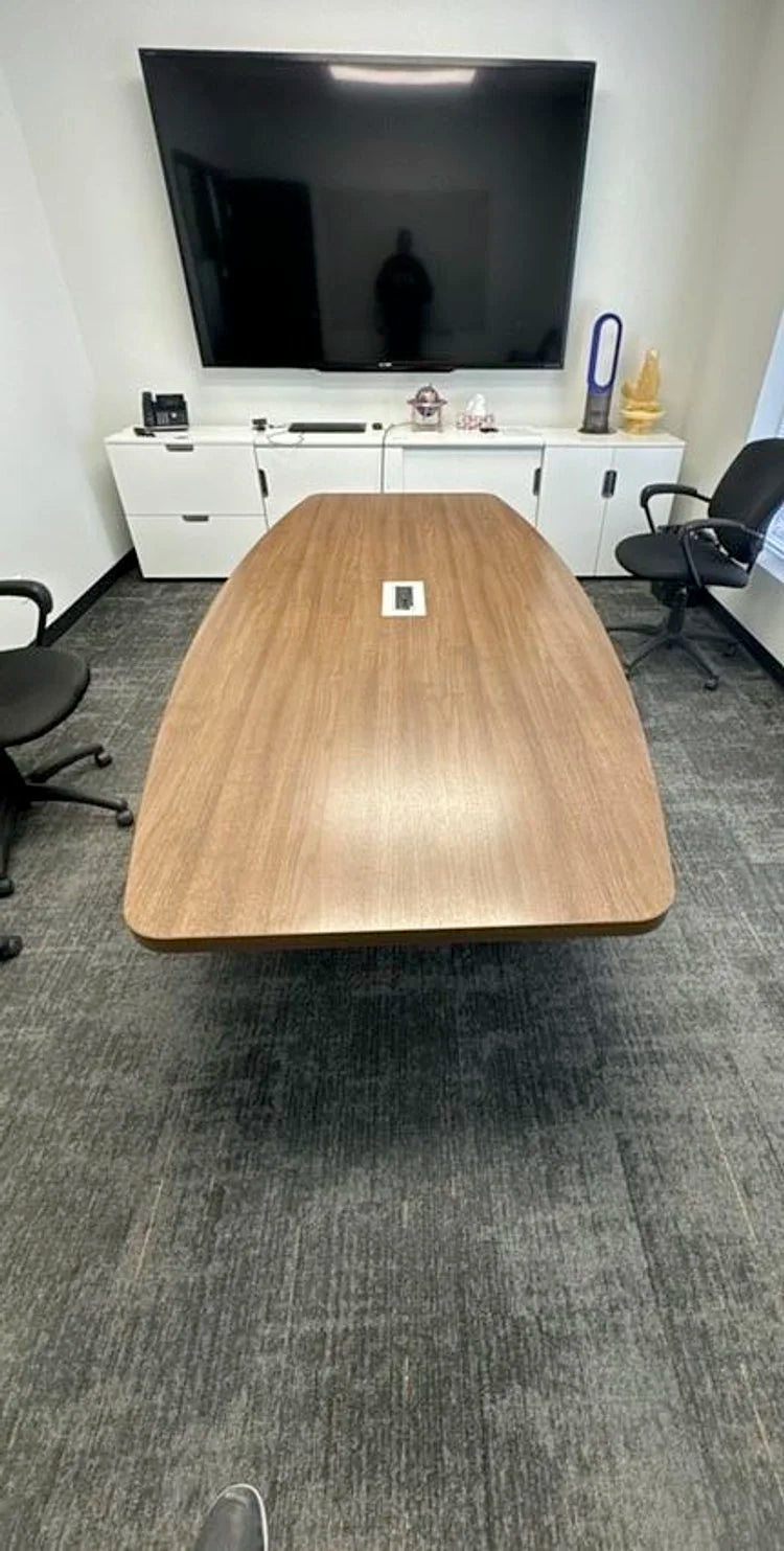 8' Boatshape Boardroom Table w/Electrical