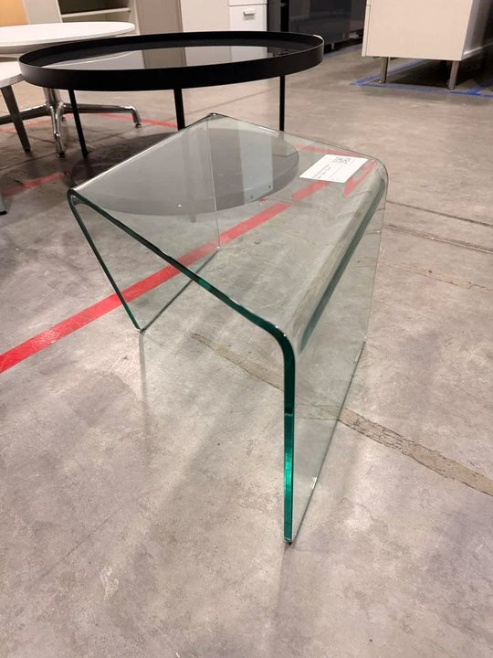 Glass Waterfall Edge Side Table