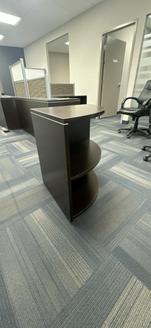 Wooden 2-High Corner Bookcase