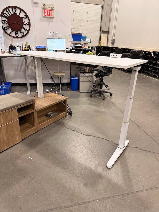 Steelcase LH L-Shape Electronic Sit Stand Desk w/Storage