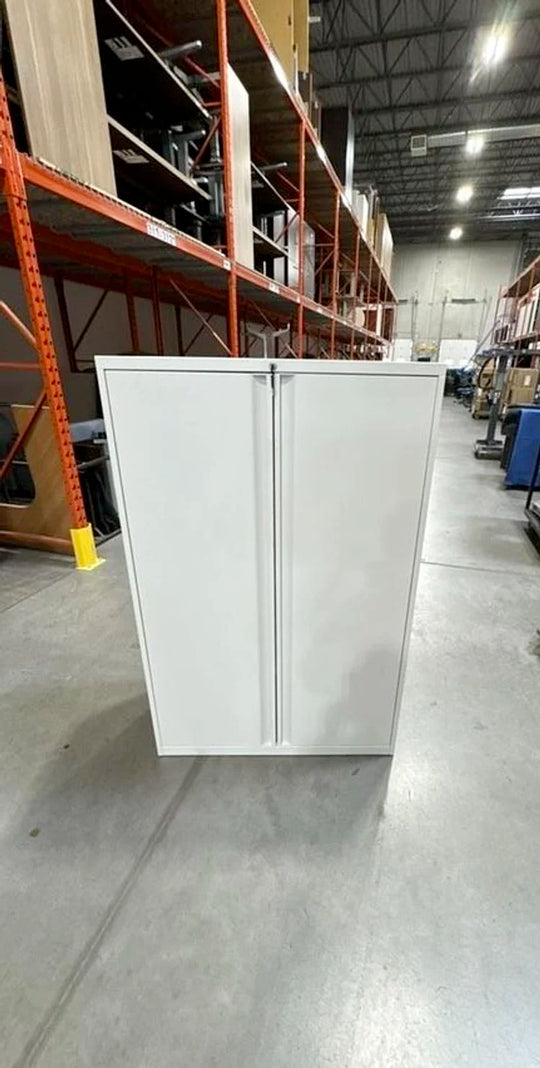 Metal 4 High 2 Door Stationary Cabinet w/Key