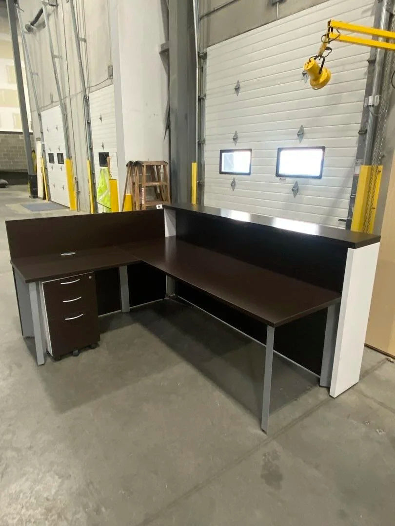 LH L-Shape Reception Desk w/BBF Ped