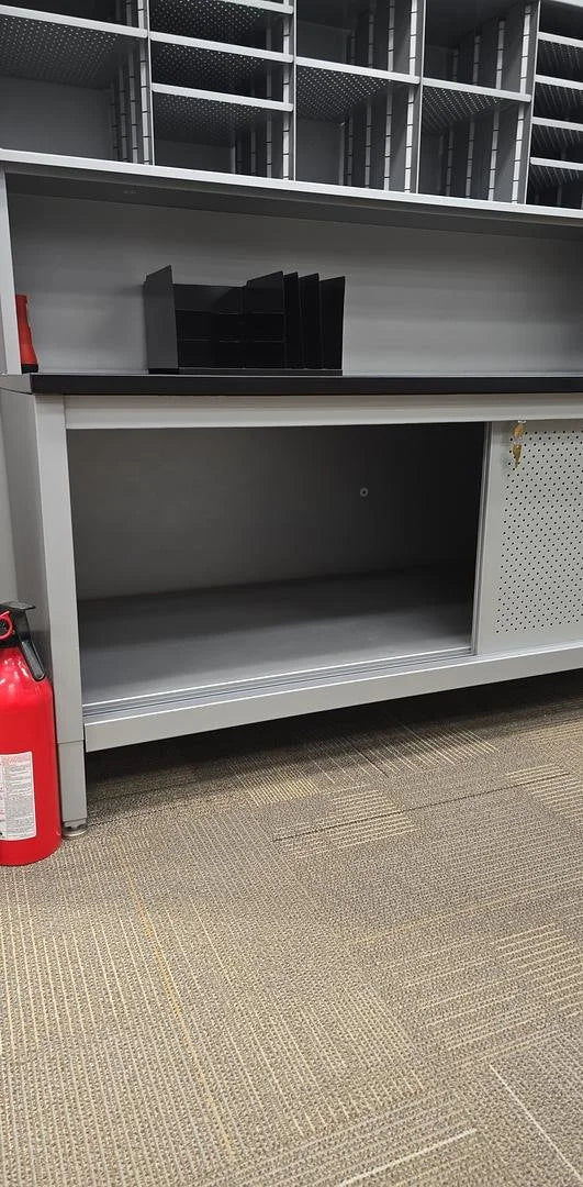 Metal Credenza w/Mail Sorter