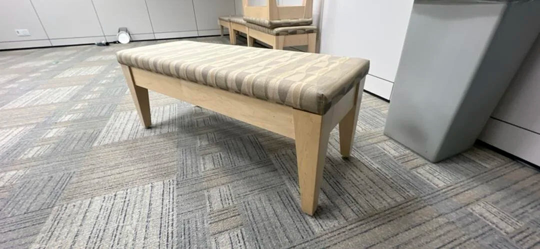 Herman Miller Fabric and Wood Bench