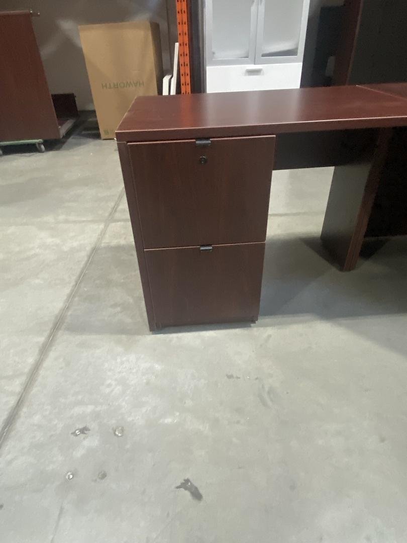 3 Piece L-Shape Desk w/BBF and FF Peds