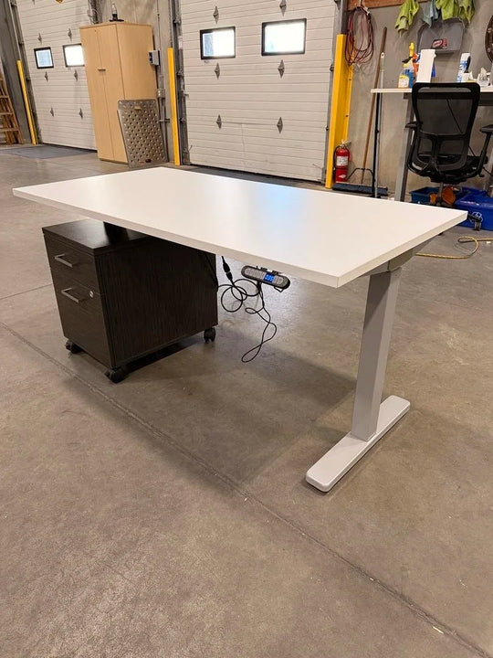 5' Electronic Sit Stand Desk w/BF Ped