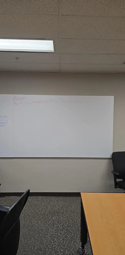 7' x 4' Frameless Magnetic Whiteboard