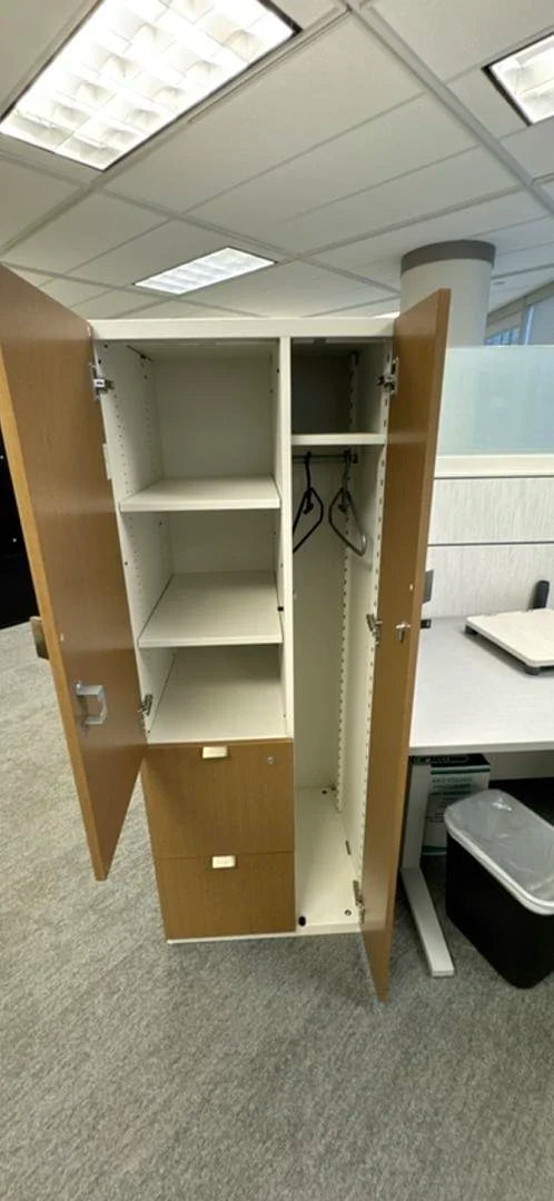 Metal/Wood Wardrobe Combo