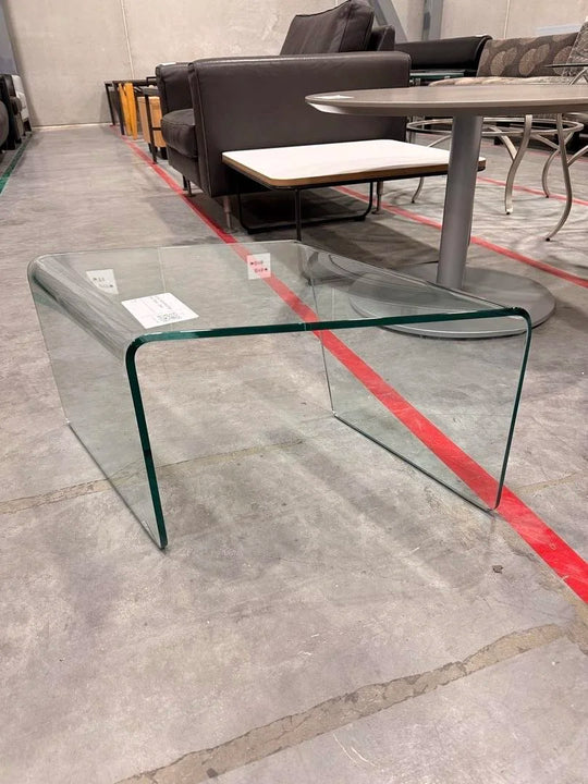 Glass Waterfall Edge Side Table